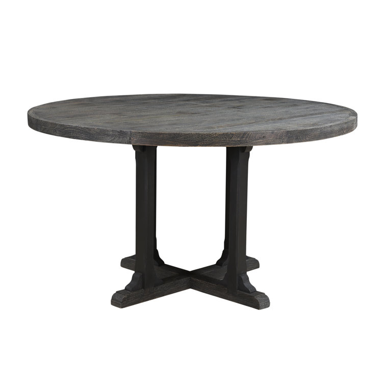 Gracie Oaks Iuturna 54'' Mango Solid Wood Pedestal Dining Table Wayfair